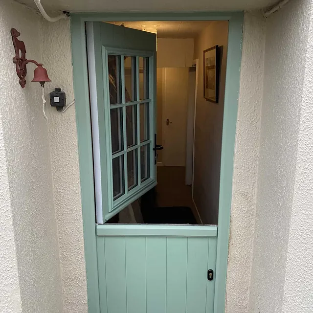 green stable style door