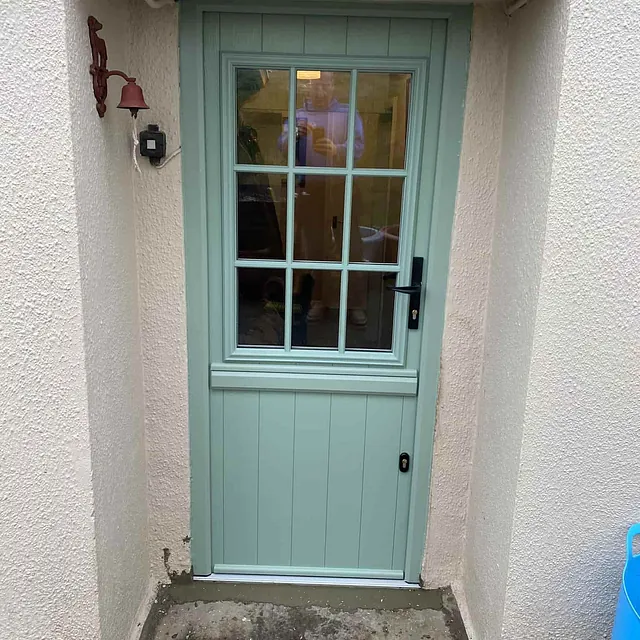 green stable style door